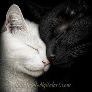 Black and white purr