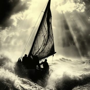 Sailing in backlight