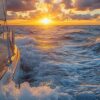Glorious sunset on the sea