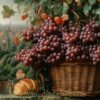 Grape basket and bread