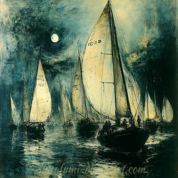 Regatta in moonlight