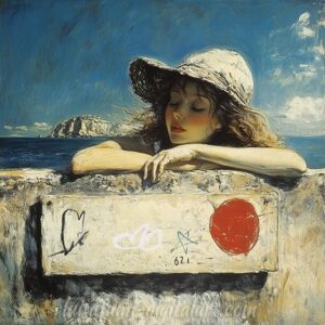 Girl with straw hat