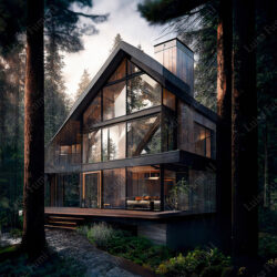 Ecological villa in the wood