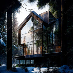 Sustainable villa in the wood