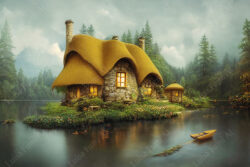Enchanted cottage on lake