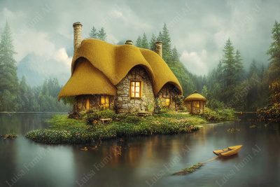 Enchanted cottage on lake