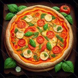 pizza with salami