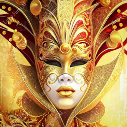 Gorgeous golden mask