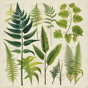 decorative fern leaves