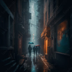 Rain in the city