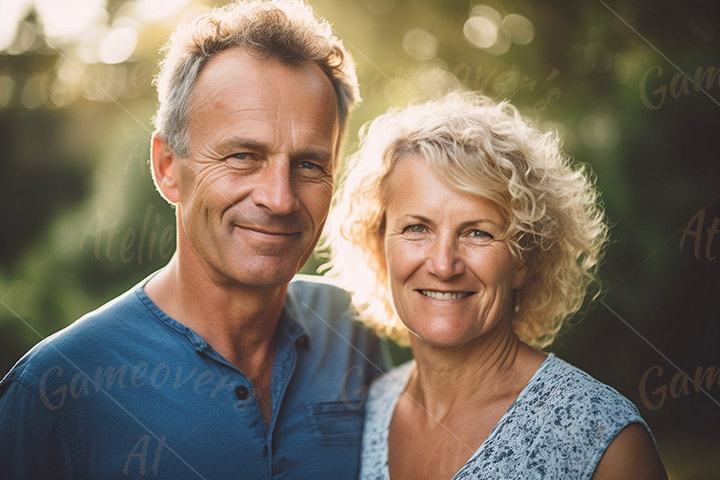 couple in their 50s confident and happy