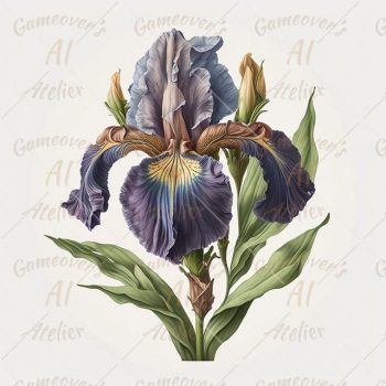 blue purple iris flower
