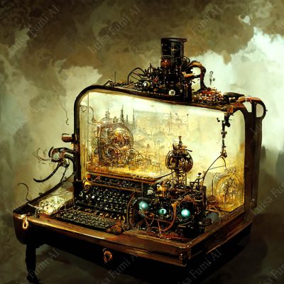 Steampunk laptop