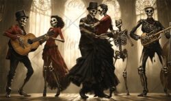 Funny skeleton dance