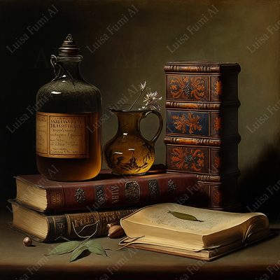 Still life with books